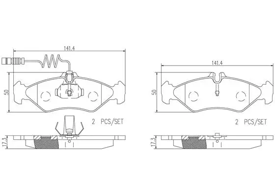 Brake Pad Set, disc brake (P50081N)