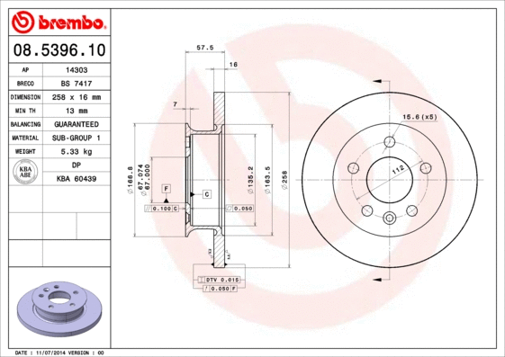 Brake Disc (08.5396.10)