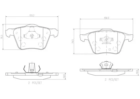 Brake Pad Set, disc brake (P86018N)