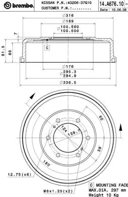 Brake Drum (14.A676.10)