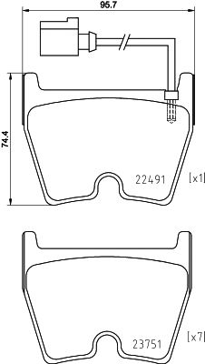 Brake Pad Set, disc brake (P 85 152)