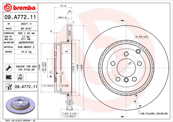 Brake Disc (09.A772.11)