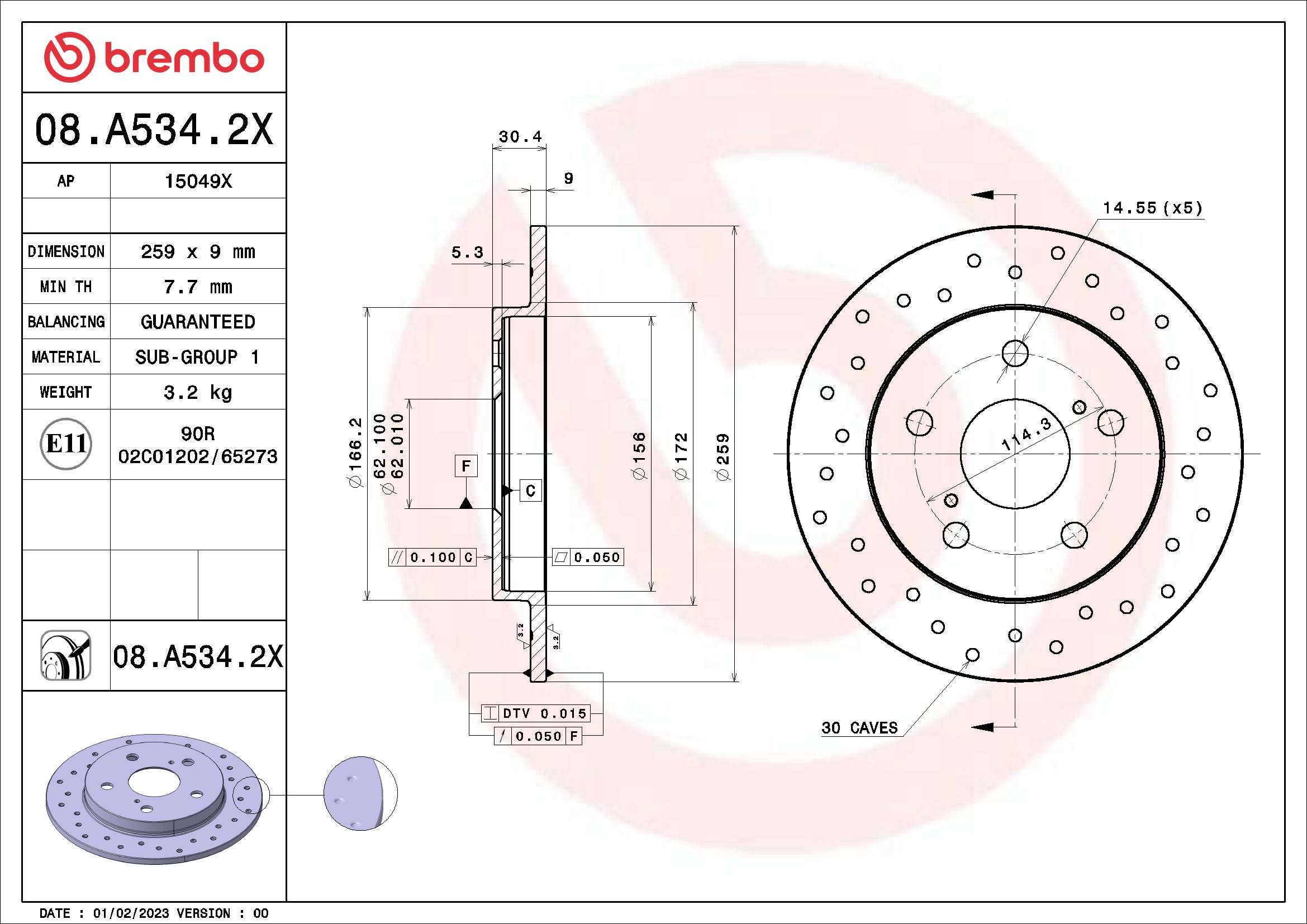Brake Disc (08.A534.2X)