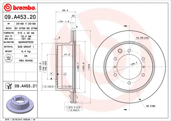 Brake Disc (09.A453.20)