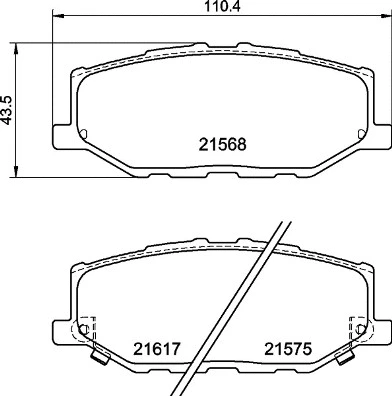 Brake Pad Set, disc brake (P 79 040)