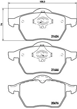 Brake Pad Set, disc brake (P 85 036)
