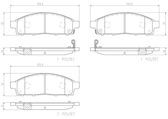 Brake Pad Set, disc brake (P54038N)