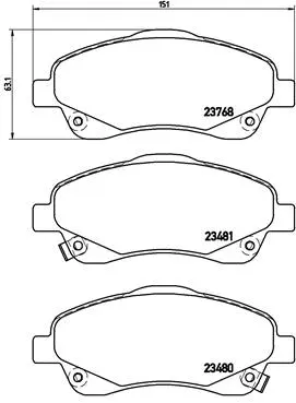Brake Pad Set, disc brake (P 83 046)