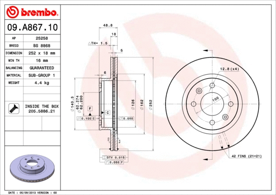 Brake Disc (09.A867.10)