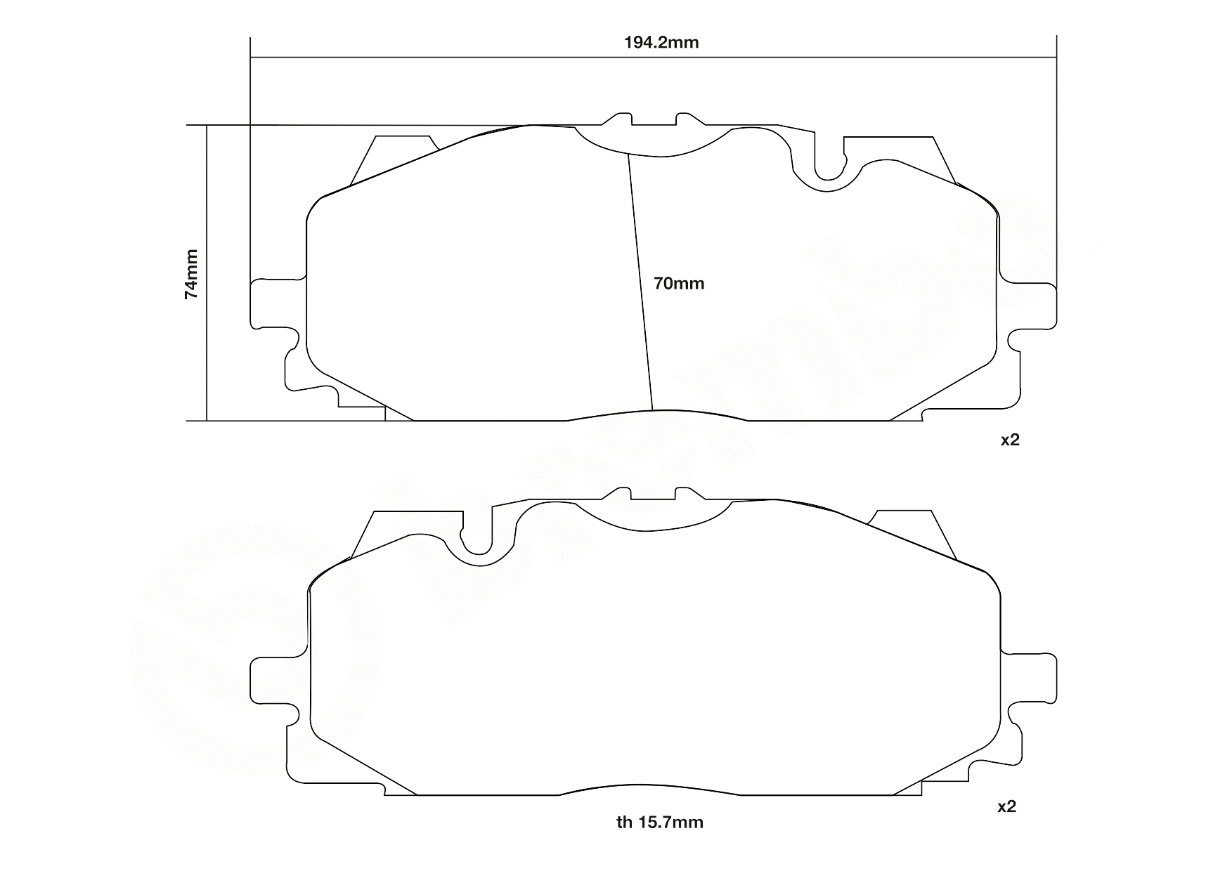 High Performance Brake Pad Set