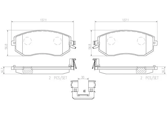 Brake Pad Set, disc brake (P78021N)