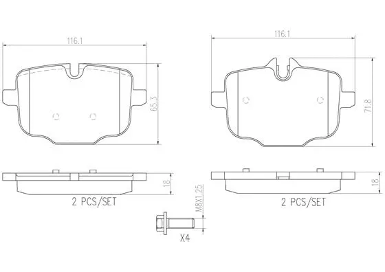 Brake Pad Set, disc brake (P06061N)