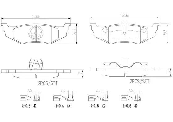 Brake Pad Set, disc brake (P11010N)
