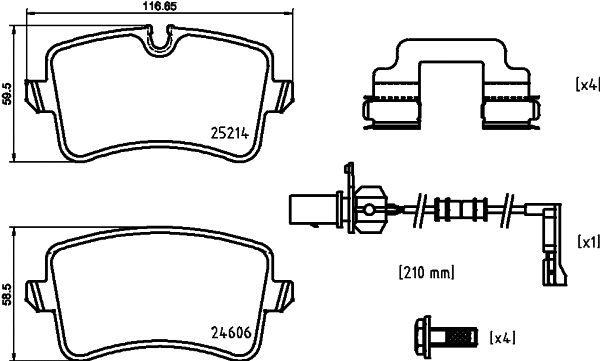 Brake Pad Set, disc brake (P 85 150)