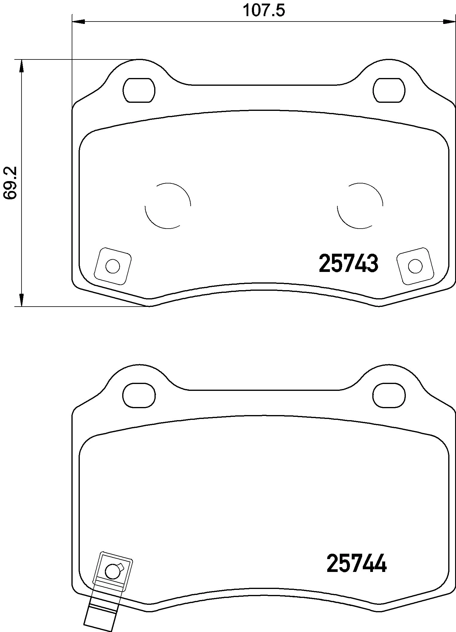 Brake Pad Set, disc brake (P 30 074E)