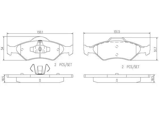Brake Pad Set, disc brake (P24156N)
