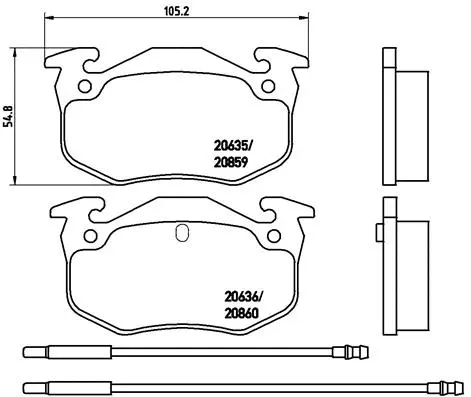 Brake Pad Set, disc brake (P 61 029)