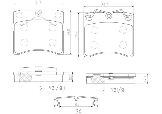 Brake Pad Set, disc brake (P85027N)