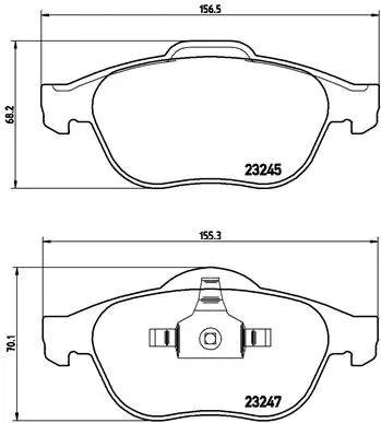 Brake Pad Set, disc brake (P 68 030)