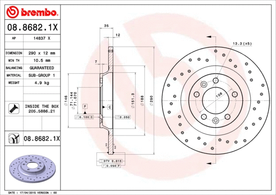 Brake Disc (08.8682.1X)