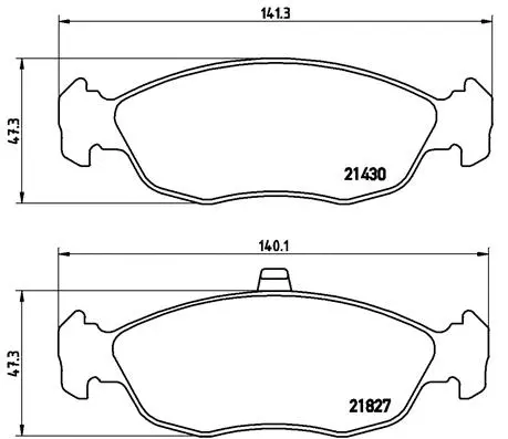 Brake Pad Set, disc brake (P 61 051)