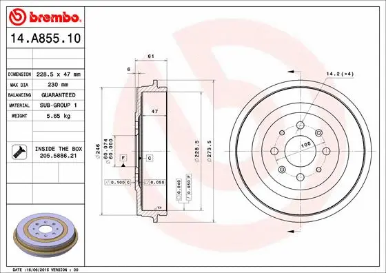 Brake Drum (14.A855.10)