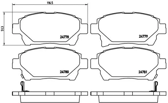 Brake Pad Set, disc brake (P 83 097)