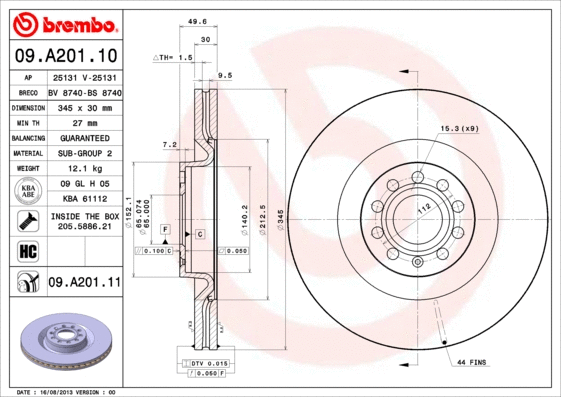 Brake Disc (09.A201.10)
