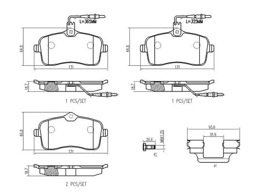 Brake Pad Set, disc brake (P61109N)