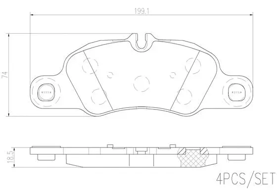 Brake Pad Set, disc brake (P65019N)