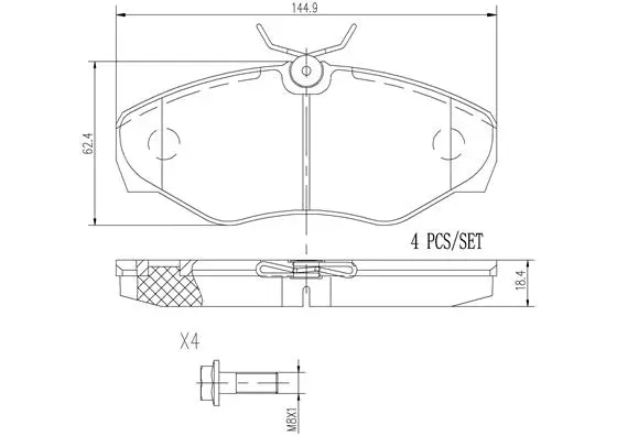 Brake Pad Set, disc brake (P56061N)