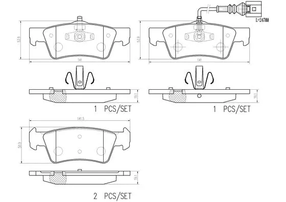 Brake Pad Set, disc brake (P85163N)