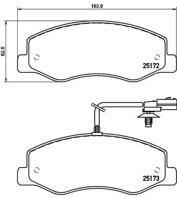 Brake Pad Set, disc brake (P 68 061)