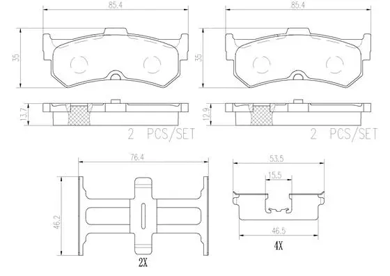 Brake Pad Set, disc brake (P78023N)