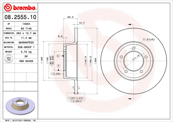 Brake Disc (08.2555.10)
