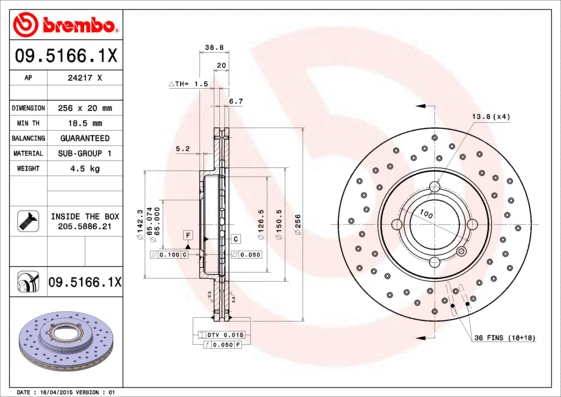Brake Disc (09.5166.1X)