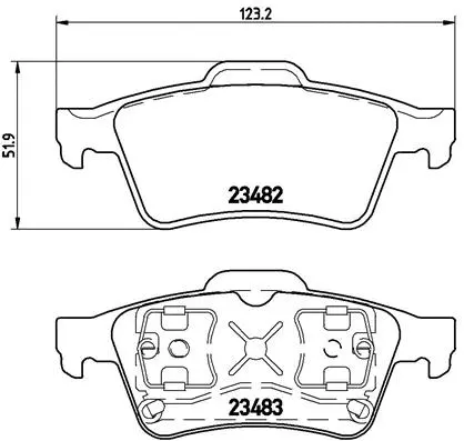 Brake Pad Set, disc brake (P 59 044)