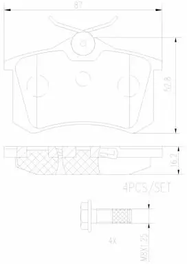 Brake Pad Set, disc brake (P68024N)