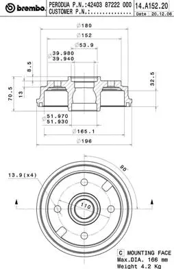 Brake Drum (14.A152.20)