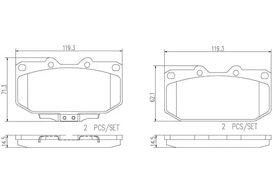 Brake Pad Set, disc brake (P56025N)