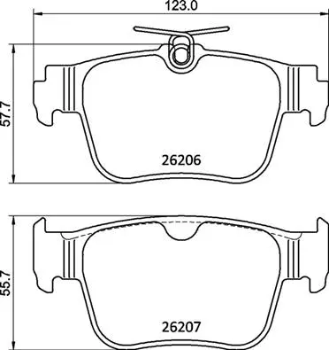 Brake Pad Set, disc brake (P 85 184)
