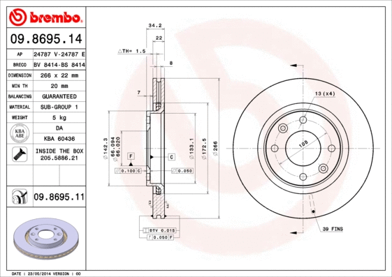 Brake Disc (09.8695.11)