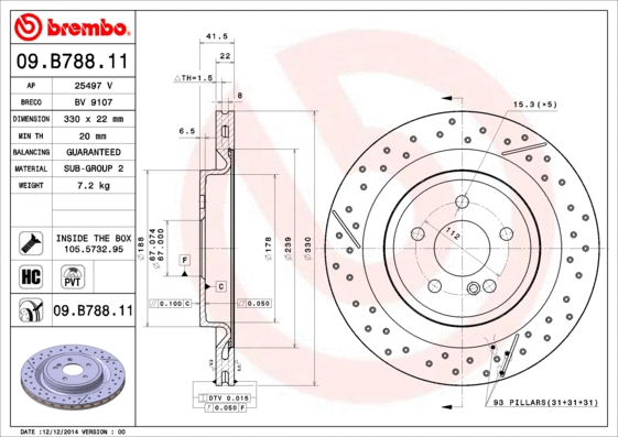 Brake Disc (09.B788.11)