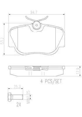 Brake Pad Set, disc brake (P50011N)