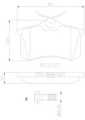 Brake Pad Set, disc brake (P85017N)