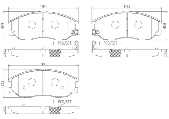 Brake Pad Set, disc brake (P30078N)