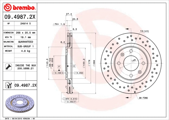 Brake Disc (09.4987.2X)
