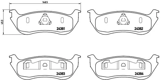 Brake Pad Set, disc brake (P 24 068)