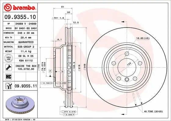 Brake Disc (09.9355.10)