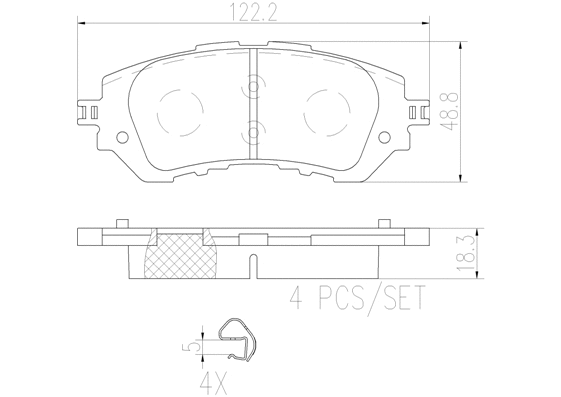 Brake Pad Set, disc brake (P 83 165)